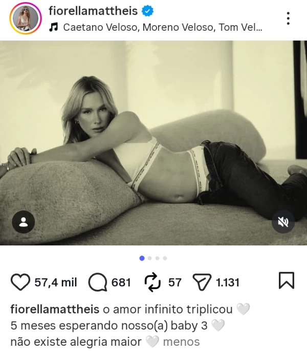 Casada com herdeiro da Globo, Fiorella Mattheis anuncia terceira gravidez: ‘5 meses esperando nosso(a) baby’ 34 84MvaLWU1B7qEwEAXhkiuLiCnGGwsRIfenrqblK3