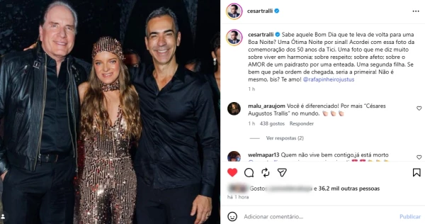 César Tralli se manifesta após ocorrido entre ele e Roberto Justus na festa de Ticiane: ‘respeito…’ 34