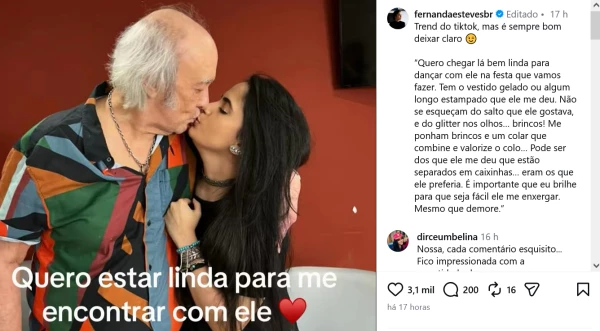 ‘Uma roupa bem bonita’: viúva revela como quer se encontrar com Erasmo Carlos, falecido há mais de 3 anos 34