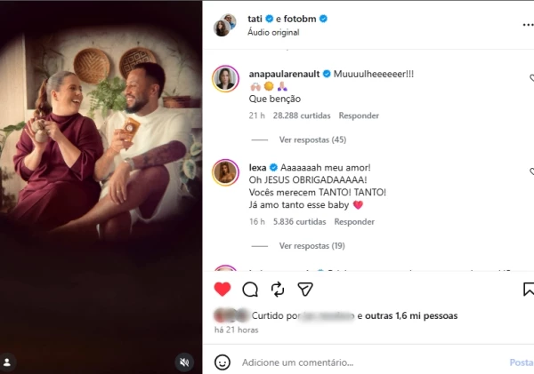 Tati Machado anuncia gravidez 1 ano após perda do filho e comentário de Ana Paula repercute bastante 34