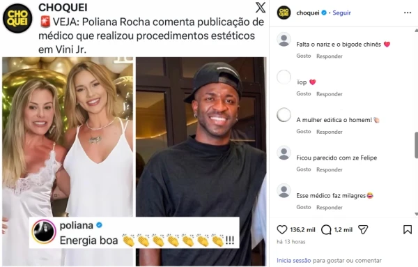 Esse foi o resultado da harmonização facial de Vini Jr: ‘Ficou parecido com…’ 34 4MSblfKQZ1L2ZcLHSfWtIHse3W4QvgTasrwN0AKJ