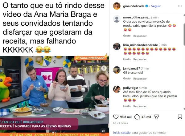 Vídeo: após ocorrido ao vivo, convidados de Ana Maria Braga ficam visivelmente desconfortáveis 34