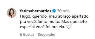 Fátima Bernardes vem a público e se manifesta após triste falecimento ser confirmado: ‘Você foi…’ 34