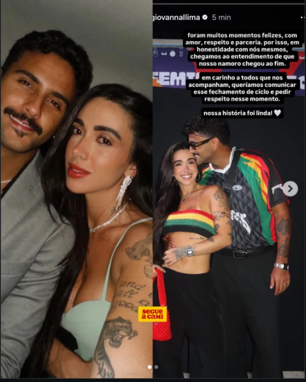 Ex-bbbs Giovanna Lima e Pizane terminam namoro após dois anos e motivo do rompimento vem à tona 34