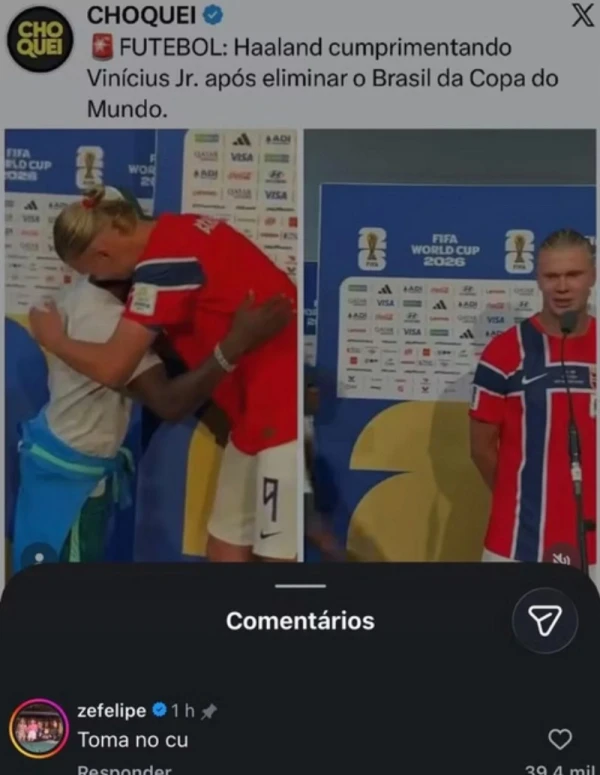 Vídeo: Zé Felipe detona Vini Jr. após derrota da seleção brasileira e causa polêmica 34 Xw7dujzBabjp069NlvpMhvym0zfz0XrNNCu31LJJ