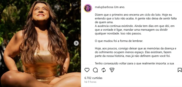 ‘Luto’: o desabafo da amiga de Preta Gil no primeiro ano da morte da cantora 36 YEKrWwWRgl5RKfXrkJXAGp6yBGSF2lsdue17gNcL