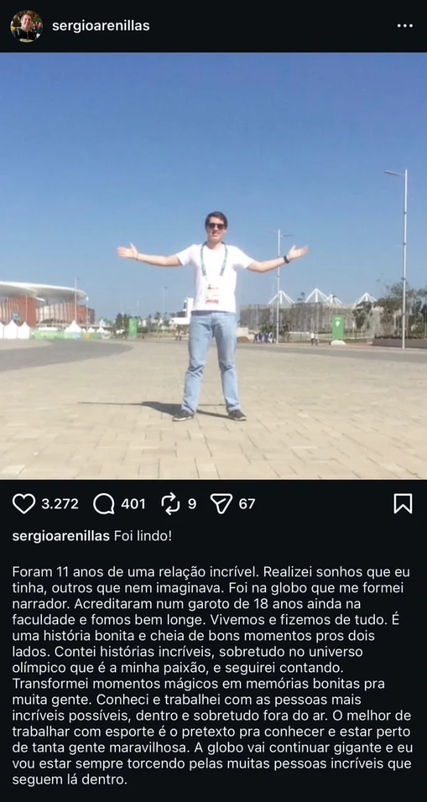 Após demissão no meio da Copa, Sergio Arenillas quebra o silêncio sobre a Globo: ‘nem imaginava…’ 34 tfRA1Riie8z4gsKXISpqCQ4uPNjl1hhTLOU3c1Wd