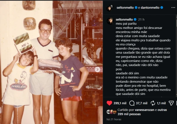 Morre o pai de Selton e Danton Mello; família revela motivo do falecimento 34