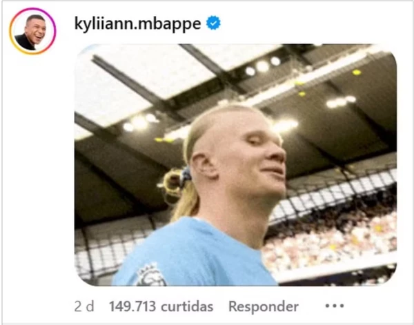 Modelo imita pose de Haaland na Copa de 2026, viraliza e chama atenção de Mbappé 34