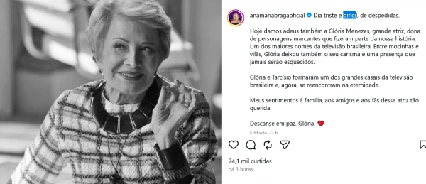 ‘Difícil’: Ana Maria Braga emociona a todos com desabafo após o falecimento de Glória Menezes 34