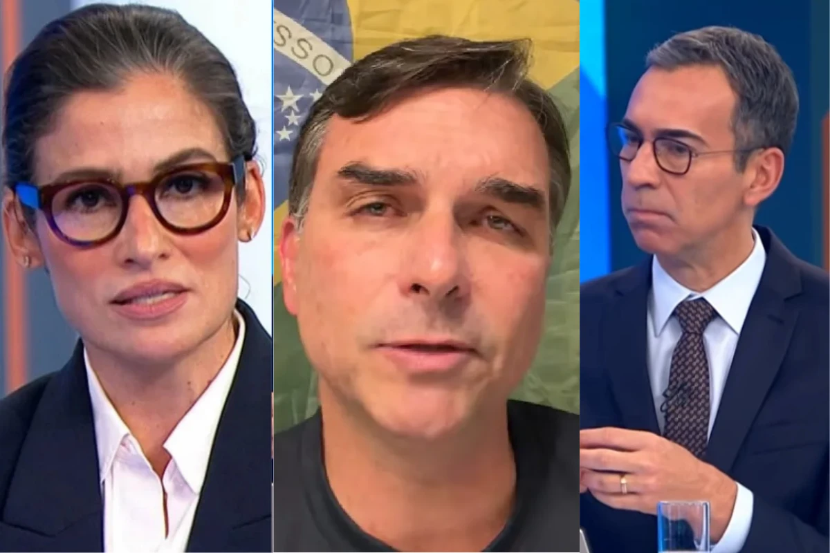 Flávio Bolsonaro ficará frente a frente com Renata e Tralli e poderá enfrentar seu maior pesadelo