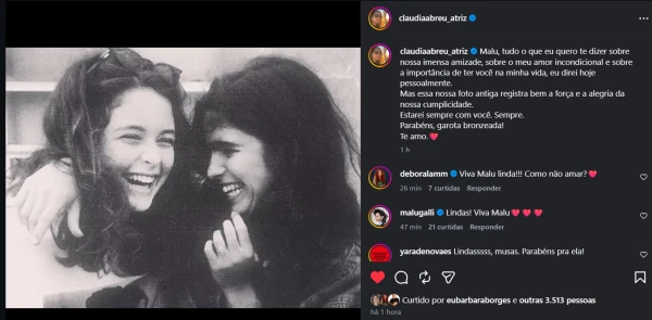 Cláudia Abreu homenageia Malu Mader pelos 60 anos e expõe sentimento: ‘Te amo…’ 34