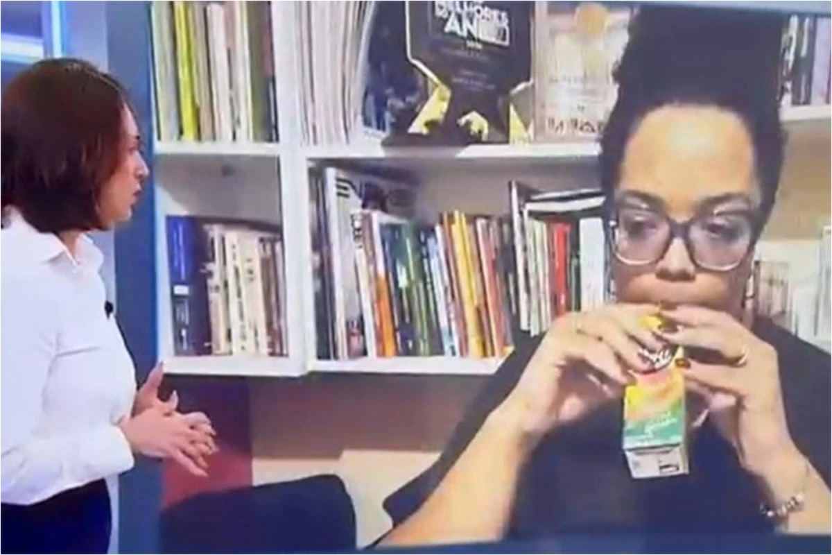 Vídeo mostra jornalista do SBT tomando suco ao vivo durante reportagem