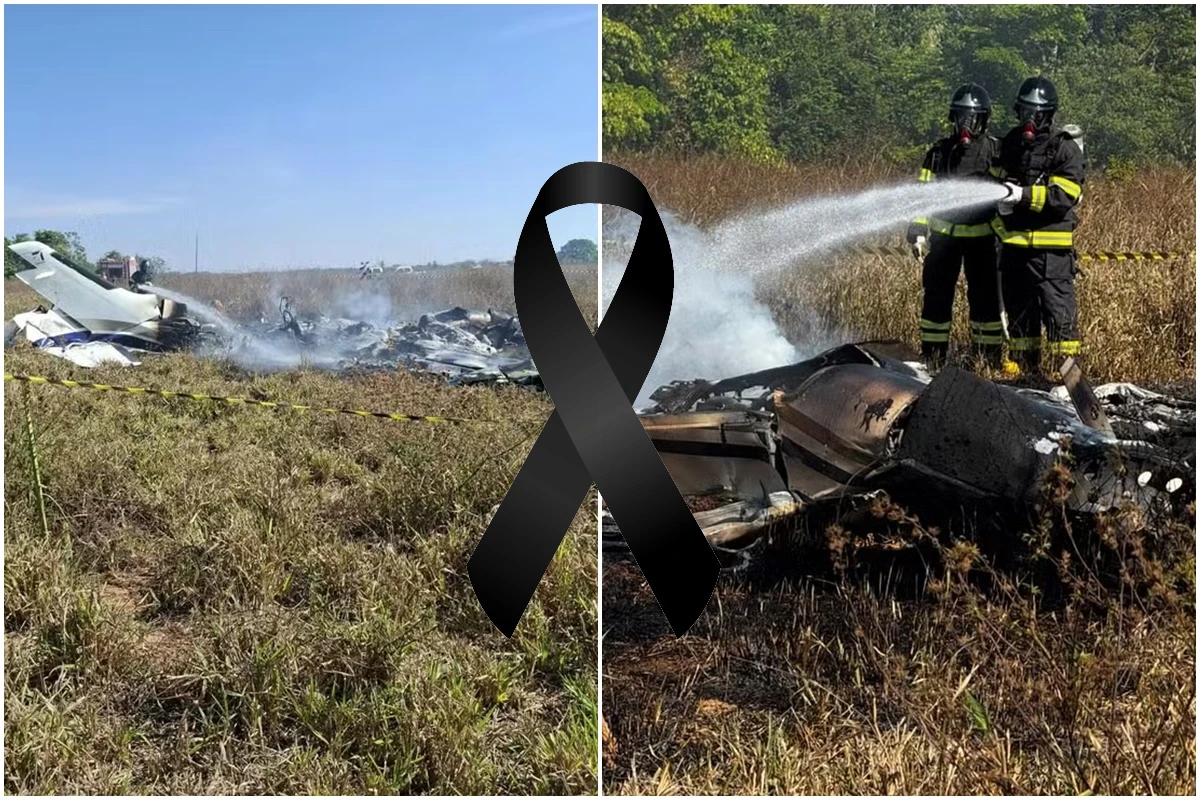 Avião cai no interior do MT, pega fogo e mortes são confirmadas: ‘inicialmente…’