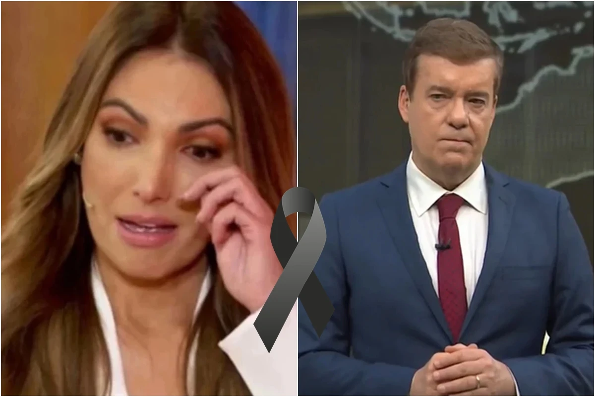 Patrícia Poeta interrompe programa e chama Roberto Kovalick para anunciar morte de ator da Globo