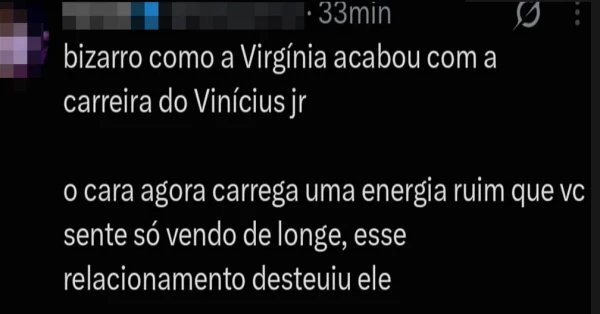 ‘Acabou!’ Após detonarem Vini Jr., torcedores dizem que Virginia Fonseca é a grande culpada 36 sS5dgcjc0SaNdtre0QbdSrTjoiwArsI1N8gdN5EM