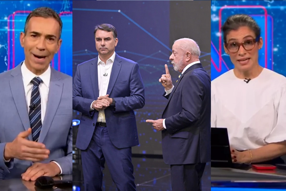 No JN, Tralli e Renata divulgam dados e apontam empate técnico entre Lula e Flávio Bolsonaro no 2° turno