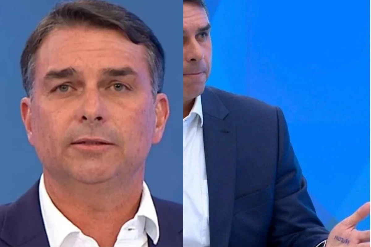 Esta é a palavra curiosa que estava escrita na mão de Flávio Bolsonaro durante sabatina na Globo