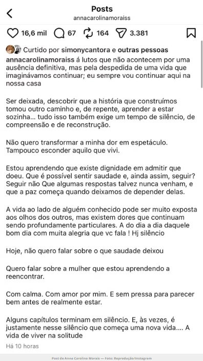 Anna Carolina não se cala sobre fim do casamento com Giovani após 26 anos: ‘Ser deixada…’ 34 Iej8qnlii7s0SPWu9ZpRVPEhoe9mUccsd2eV6oH9