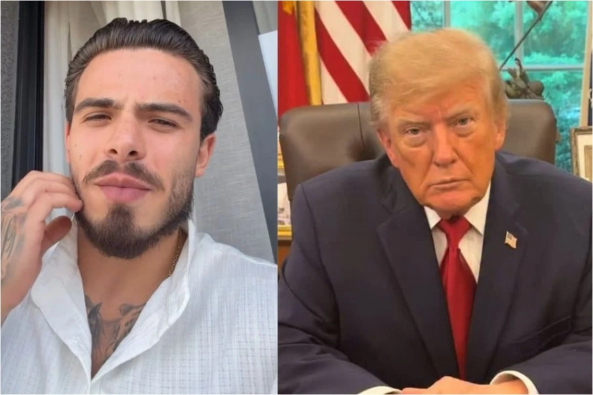 Ex-namorado de Larissa Manoela vira piada na web após enviar mensagem para Donald Trump
