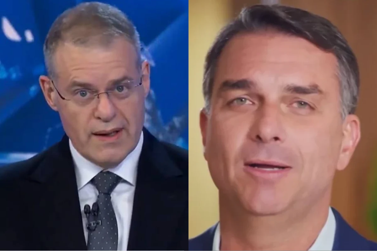 Ao vivo na Band, Eduardo Oinegue rasga o verbo após atitude de Flávio Bolsonaro: ‘Essa desculpa…’