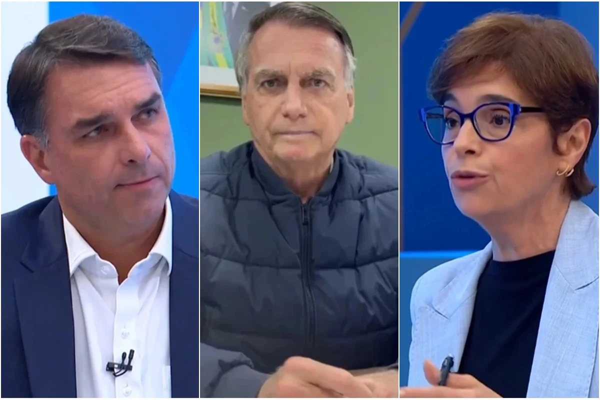 Flávio não se cala diante de pergunta de Renata Lo Prete e diz se Jair Bolsonaro terá cargo em seu governo